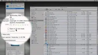 Switching Photoshop CS5 64 bit to 32 bit on a Mac