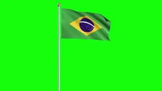 Brazil Flag 1   4K Green screen FREE high quality effects