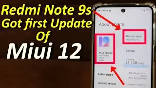 Redmi Note 9s Miui 12 Official Updates