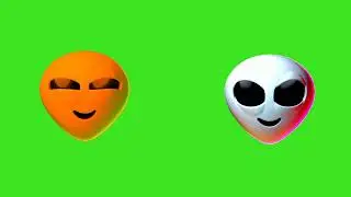 Alien green Screen Video - Alien Smiling green effect - Alien Face