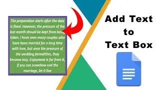 How to add text to a text box in google docs