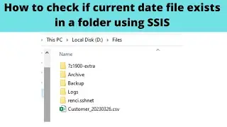 128 How to check if current date file exists using ssis