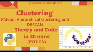 K-Mean, Hierarchical and DBSCAN Theory and Code in Python | Part 10 |Machine Learning in Python