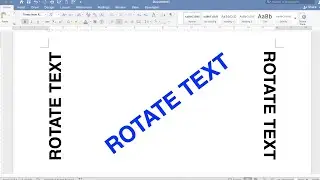 How to Rotate Text in Microsoft Word
