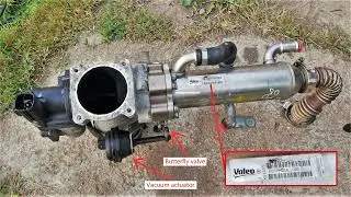 Volvo D5 EURO4 engine EGR cooler bypass throttle valve and vacuum actuator test