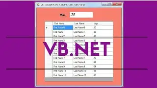 VB.NET Tutorial - How To Get The Minimum Value From DataGridView Column Using VB NET [ With Code ]