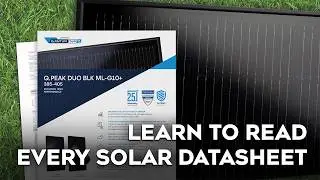 Solar Panel Datasheets Simplified — No Engineering Degree Required