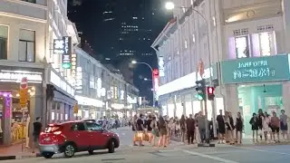 Night walking At Victoria street to Bugis Junction Singapore #singapore