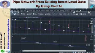 Pipe Network From Existing Invert Level Data By Using Civil 3d