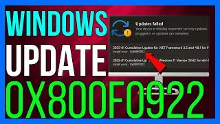 How to FIX Windows Update Error Code 0x800F0922 (Windows 10/11)