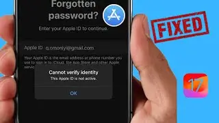 Fix Cannot Verify Identity This Apple Id is Not Active | Apple Id Problem Fixed