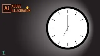 How to draw an easy wall clock | Adobe Illustrator | Full Tutorial [Urdu - Hindi]