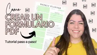 Cómo Crear Un Formulario PDF Rellenable Gratis |  Crear PDF Editable | Como Escribir En Un PDF