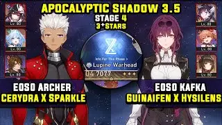 E0 Archer Carry W/ Cerydra & E0 Kafka Carry (3 Stars) Apocalyptic Shadow 4 Honkai Star Rail 3.5
