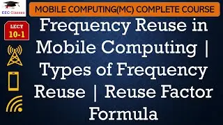 L10-1: Frequency Reuse in Mobile Computing | Types of Frequency Reuse | Reuse Factor Formula