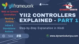 Yii2 Web and Console Controllers Explained | Inline Actions, Controller Map, Parameters | Tutorial 8