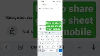 How To Share google Sheet  From Mobile