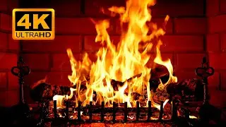 🔥 Cozy Fireplace 4K (12 HOURS). Fireplace with Crackling Fire Sounds. Crackling Fireplace 4K