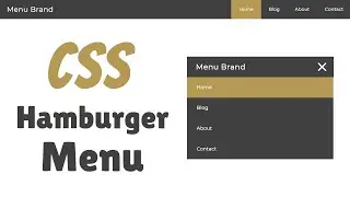 CSS Hamburger Menu design | NO JAVASCRIPT