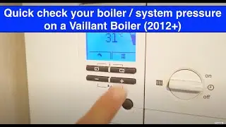 How to quickly check your heating system pressure on the newer type Vaillant boilers.