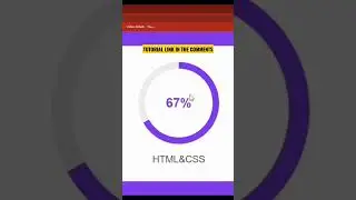 How to make a  circular progress bar using HTML CSS and JavaScript