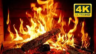 🔥 Cozy Fireplace 4K (12 HOURS). Fireplace with Crackling Fire Sounds. Crackling Fireplace 4K
