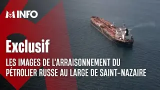 Les images exclusives de l'arraisonnement du pétrolier russe au large de Saint-Nazaire