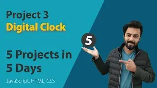 Digital Clock | JavaScript, html, css | 5 projects in 5 days | @thecodecollege