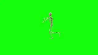 [4K] Dancing Skeleton - Green Screen
