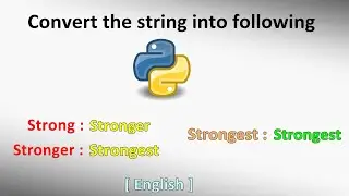 Convert the string | Python | English | Tutorial | 2020 | Step by step