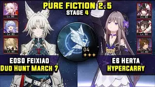 E0 Feixiao Carry & E6 Herta Hypercarry (3 Stars) Pure Fiction 4 Honkai Star Rail 2.5