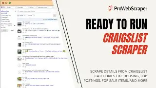 Ready To Run Craigslist Scraper