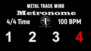 Metronome 4/4 Time 100 BPM visual numbers