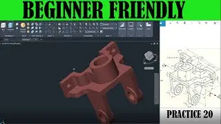 AutoCAD Tutorial For Beginners- Complete Training From A to Z Sample | 3D Practice | Bevel Gear