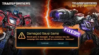 Fix Save Game Damaged Error | Transformers War & Fall of Cybertron (PC)