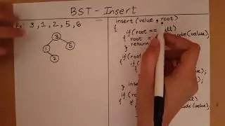 Binary Search Tree - Insertion Pseudo Code