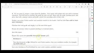 Q4. Making a Report