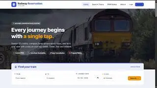 Railway Reservation System Project | Train Ticket Booking System | Full Stack Project | Source Code