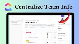 How to use ClickUp Docs (Create Knowledge Base)