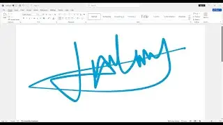 Add signature in MS Word