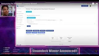 Announcing the Steamdeck Giveaway Winner!!