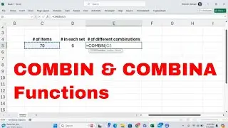 How to Use the COMBIN and COMBINA Functions in Microsoft Excel! 