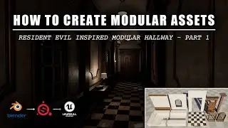 Create Modular Assets in Blender for UE5 | Full Process | Resident Evil Inspired Hallway | Part 1