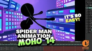 Spider Man Animation and Rigging in Moho 14 | How to animate Spiderman in Moho | Goolee Animation
