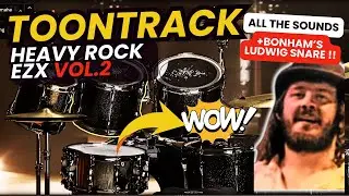 Toontrack Heavy Rock EZX : demo-review, Ludwig-Bonham snare !