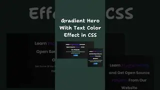 Create an amazing hero section with text gradient effect in CSS