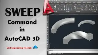 AutoCAD #41 - How to use SWEEP Command in AutoCAD 3D | AutoCAD 2017 | AutoCAD Basics