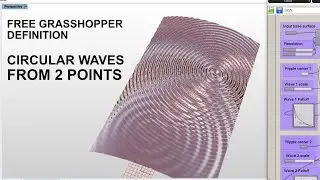 Free Grasshopper Definition (GH file): Circular Waves from 2 Points