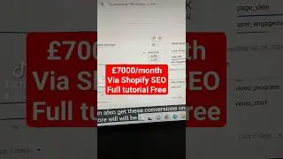 Shopify SEO complete tutorial this week 