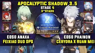 E0 Anaxa Carry & E0 Phainon Carry W/ Cerydra (3 Stars) Apocalyptic Shadow 4 Honkai Star Rail 3.5